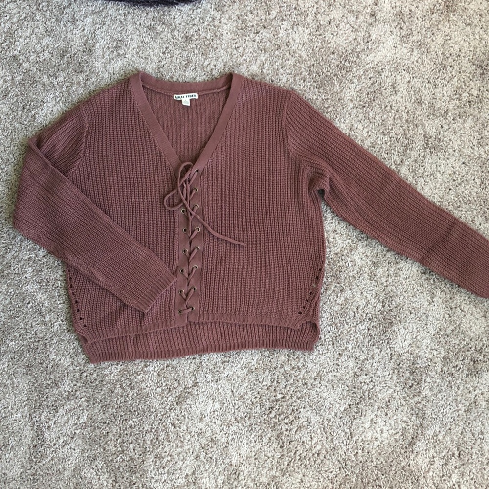 Maybe pink tie Sweater- large